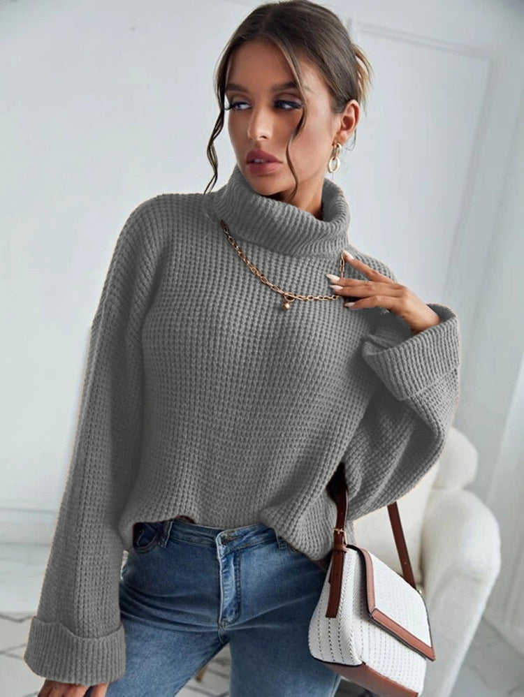 Turtle Neck Knitted Sweater